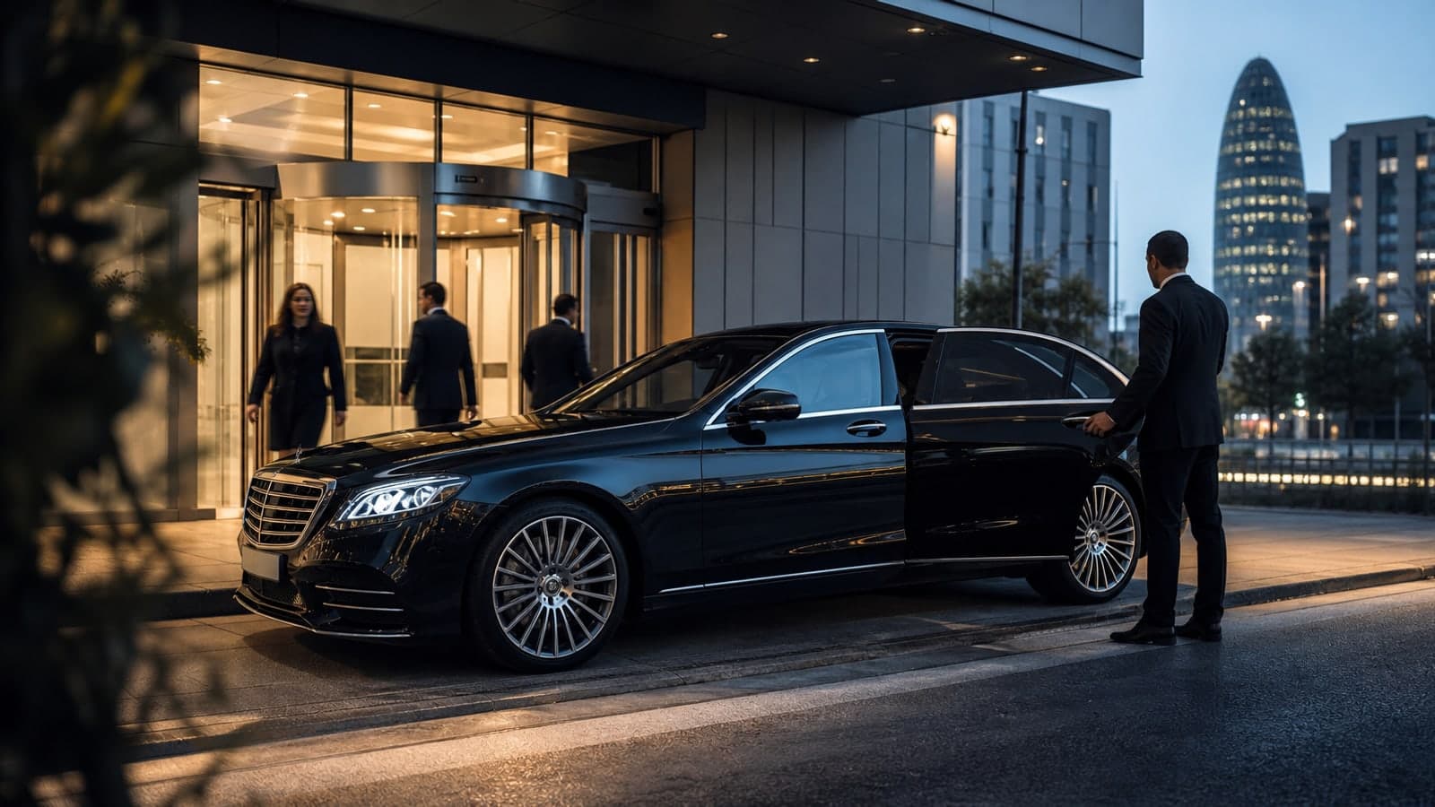 Mercedes de MeTransfers para Descubre Alquiler de coche con conductor por horas La solución a la agenda impredecible de los congresos en Barcelona